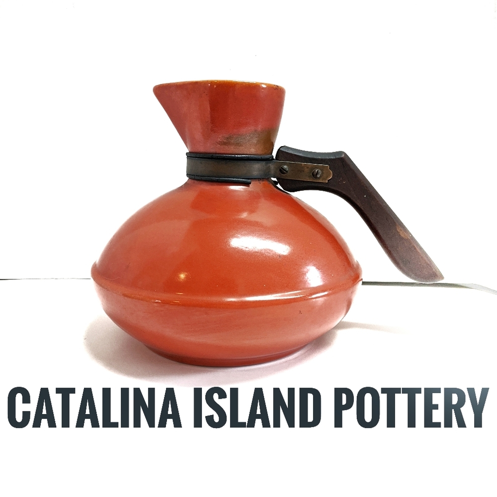 Rare Antique Catalina Pottery Coffee Pot Kettle